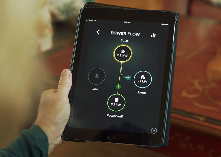 app for managing solar power and battery storage
