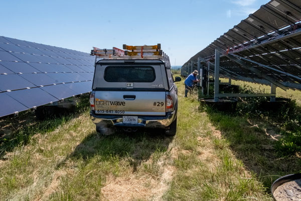 Maintenance on Commercial Solar Panels by Lightwave