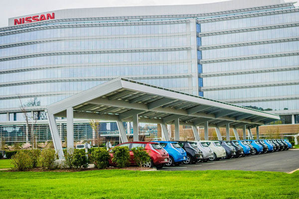 Solar Parking Canopy at Nissan